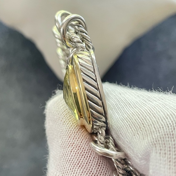 David Yurman Albion Chainmail Bracelet with Lemon Citrine 7" - Picture 9 of 10
